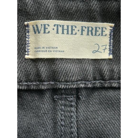 Free People We The Free Black Denim Madison Midi Slit Skirt Size 27 / Small - Picture 7 of 9